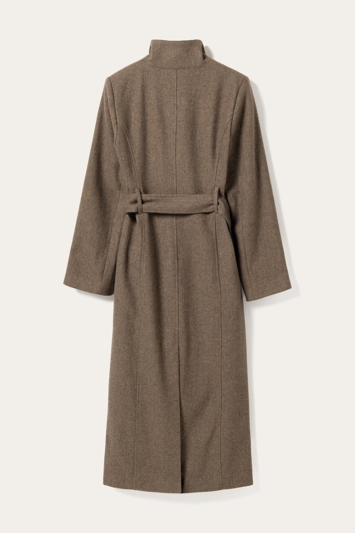 N-Maddy Coat Brown Herringbone