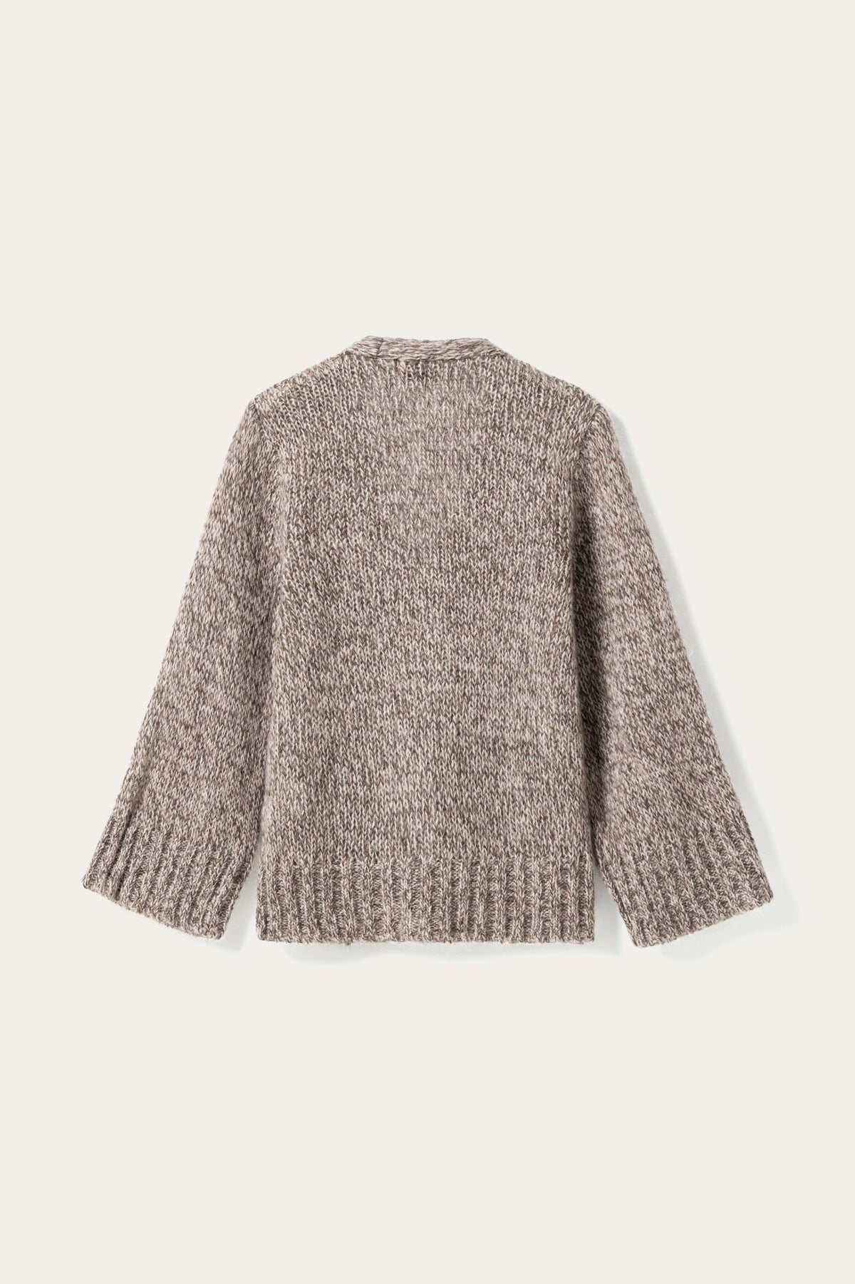 N-Maile Knit Cardigan Grey Beige Mix