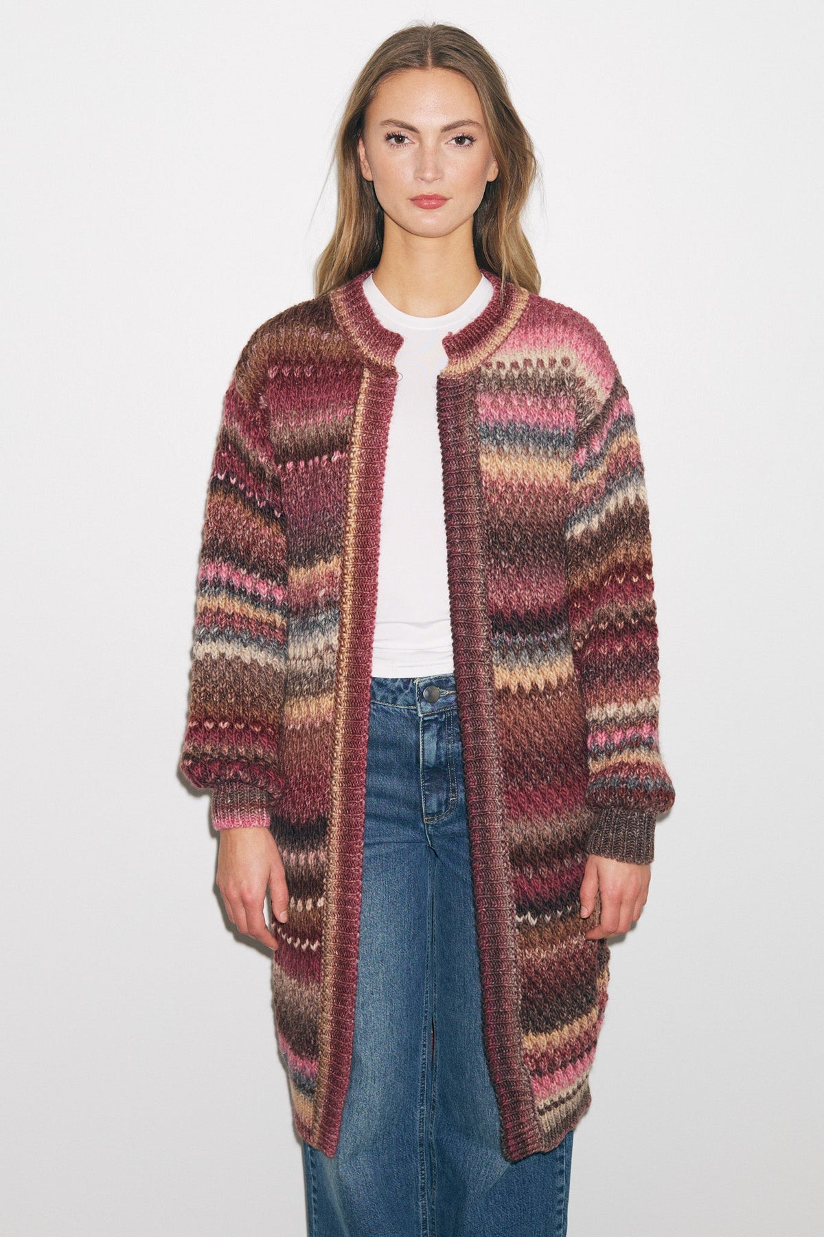 Gio Knit Cardigan Rust Mix