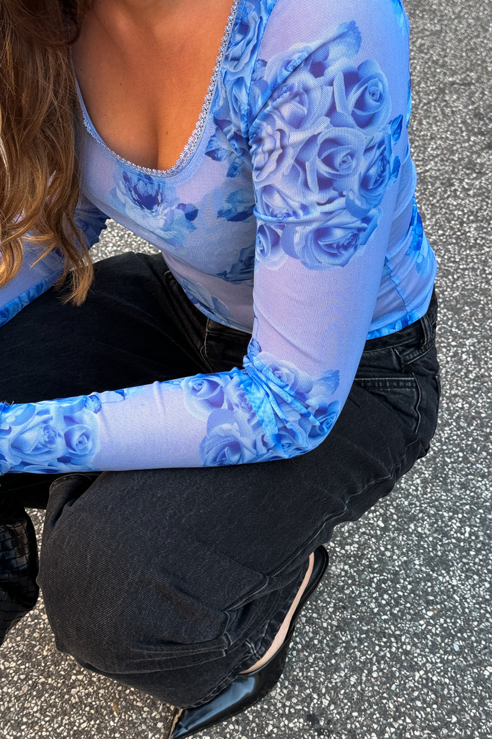Kilea Top LS Tobi Blue Print